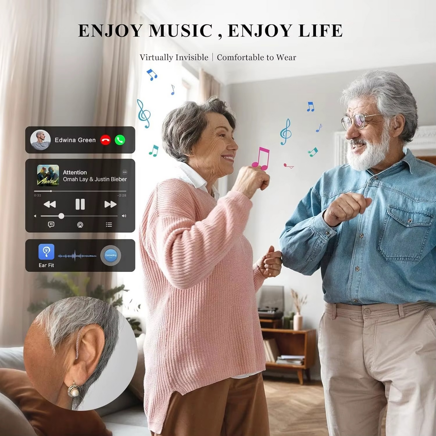BTE Bluetooth Hearing Aids (App Controlled)